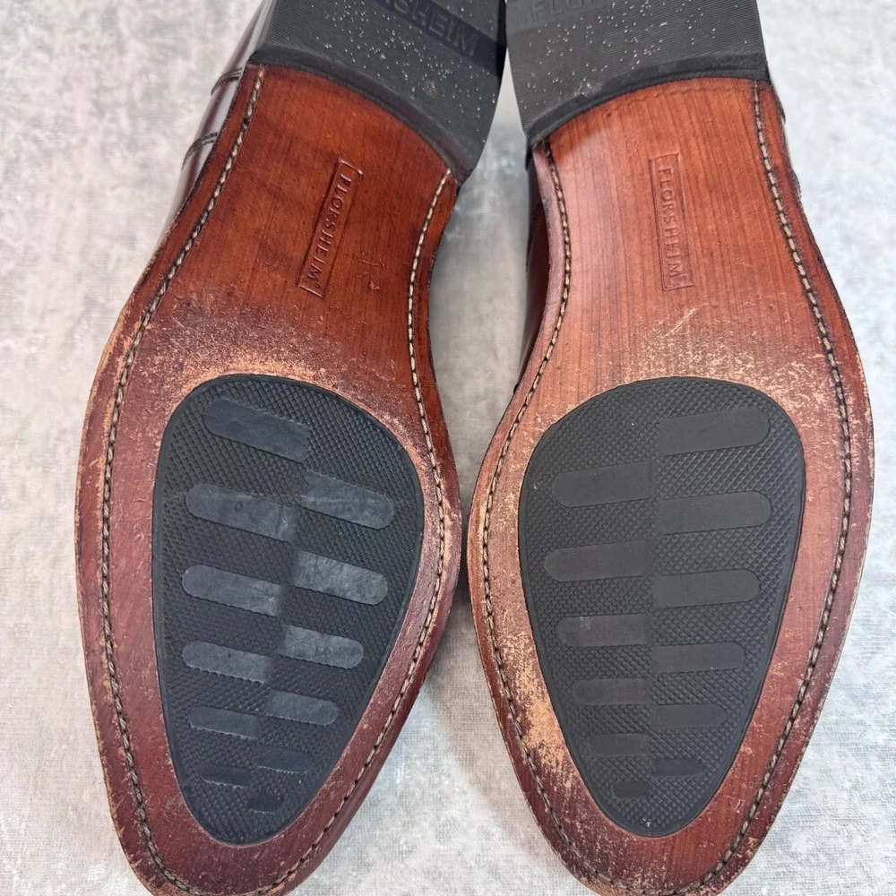 Florsheim Mens Brown Leather Cap Toe Oxford Dress Shoes Size 11.5‎ D